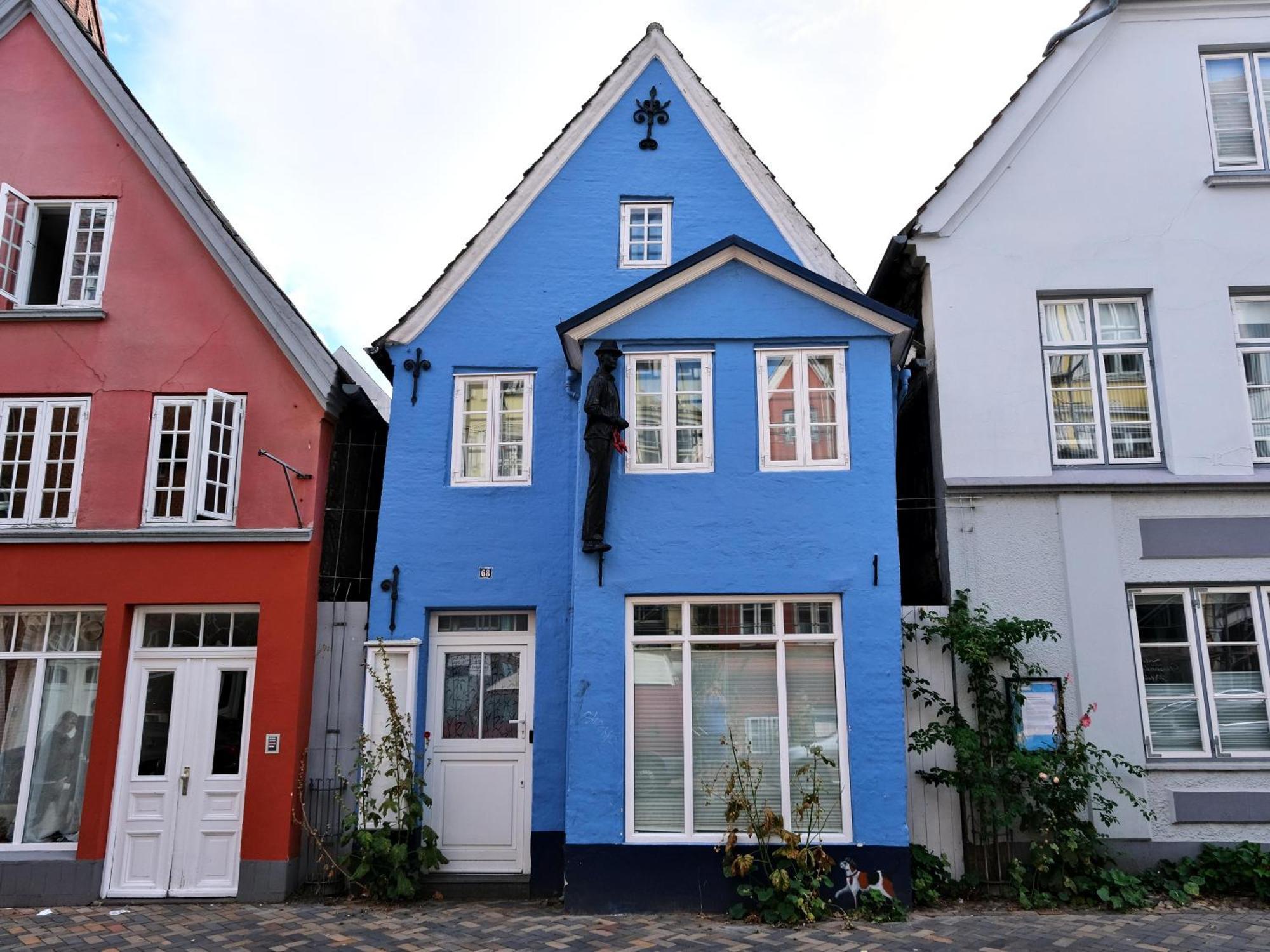 Hafenblick Ferienwohnung In Der Altstadt Mit Parkplatz 플렌스부르크 외부 사진